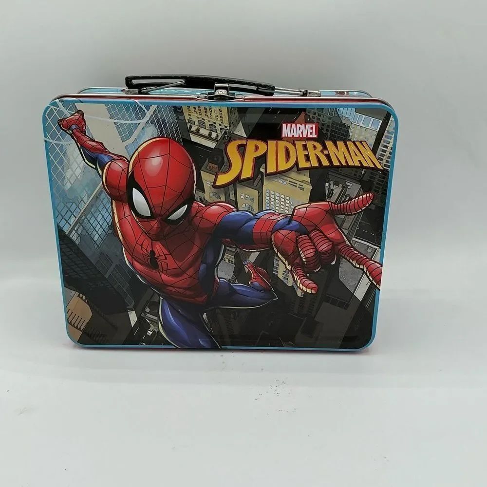 Marvel Spider-Man Blue and Red Tin Lunch Box